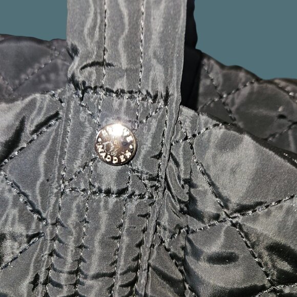 Steve Madden Quilted Black Travel Weekend Crossbody Duffle Tote Bag - Picture 11 of 11